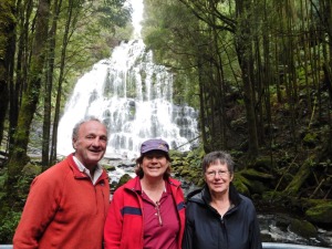 John & Maureen Carswell with Susan at Nelson Falls